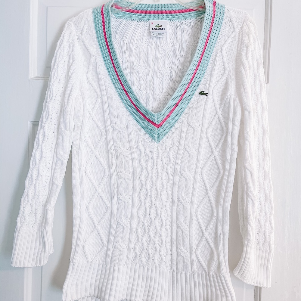 Women’s Lacoste Vintage Tennis Sweater Size 38